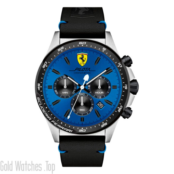 0830388 Ferrari Pilota blue watch for men
