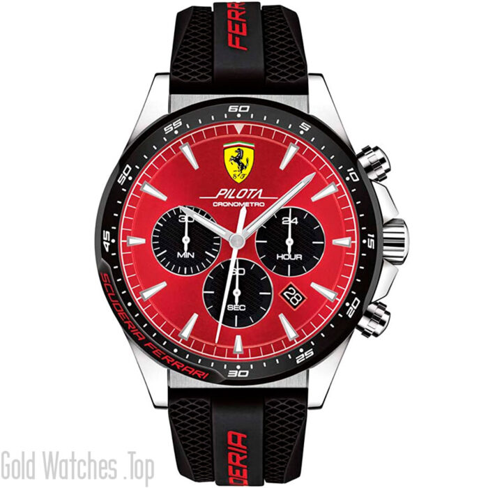 Ferrari 0830595 red and black color watch for men