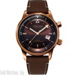 Alpina AL-525BR4H4 Men's Stainless Steel/Bronze PVD Swiss Automatic Sport Watch with Leather Strap