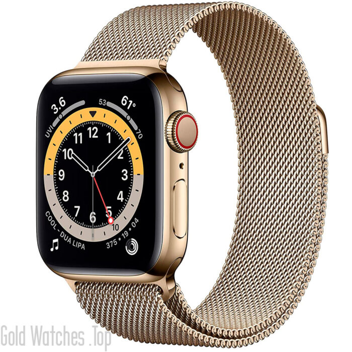 Blood oxygen measure Apple Watch Series 6 LTE golden watch