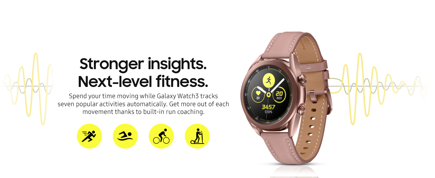 Fitness smartwatch Unlocked LTE USA VERSION Samsung Galaxy Watch 3 women bronze color