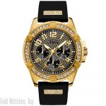 GUESS Men U1132G1 watch for men gold and black tone