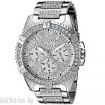 GUESS U0799G1 FOR Men for sale here at goldwatches.top GUESS Stainless Steel Gold-Tone Crystal Embellished BraceletGold-Tone Model U0799G2 Watches