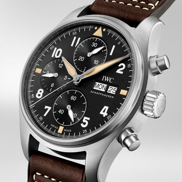 IWC IW387903 Watch for Man Brown leather bracelet watch