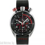 Mondia mens watch. Grey stainless-steel case and black Leather strap. Black dial. Japanese quartz movement. Buckle closure. Water resistance of 100 meters.