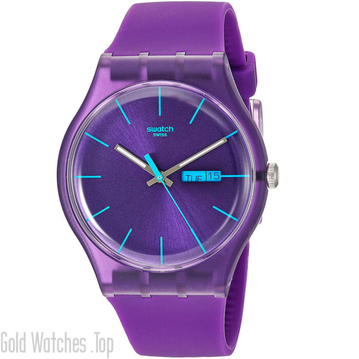 Swatch unisex watch SUOV702 model color purple