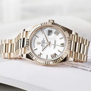 Watch with real gold bracelet