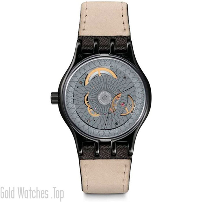 YIB400 swatch watch unisex color black