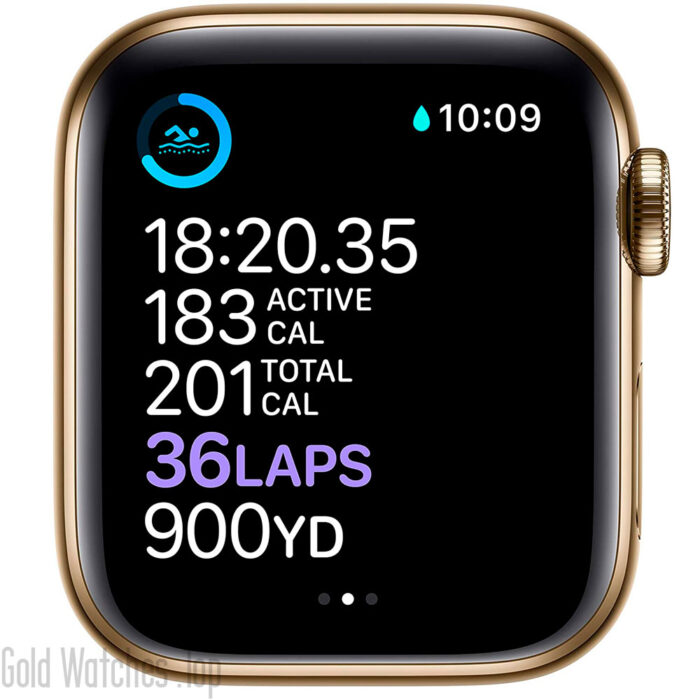 Blood oxygen measure Apple Watch Series 6 LTE golden watch