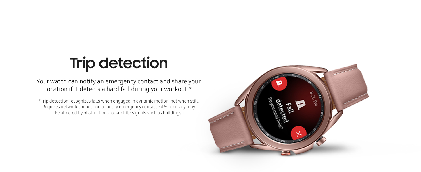 trip detection smartwatch Unlocked LTE USA VERSION Samsung Galaxy Watch 3 women bronze color